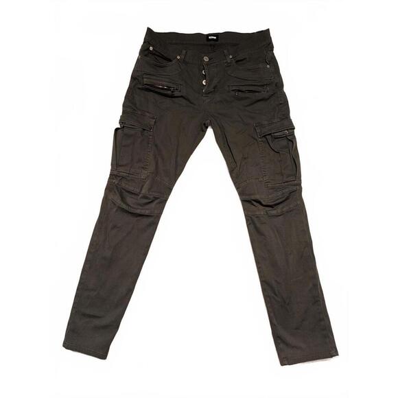Hudson Biker Cargo Pants with Multiple Pockets Zippers Mens 34 - Picture 1 of 15
